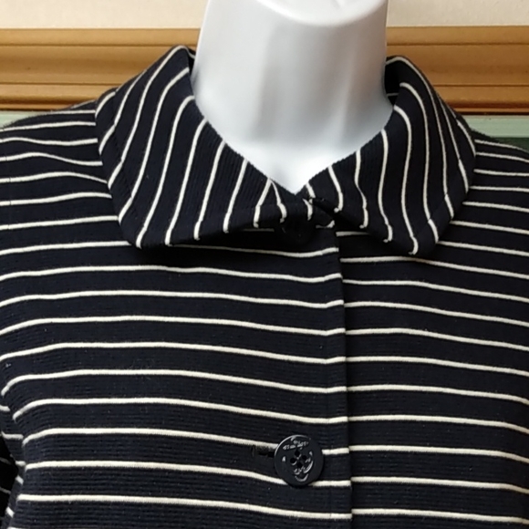 Talbots blue and white striped jacket, SP - Picture 7 of 9